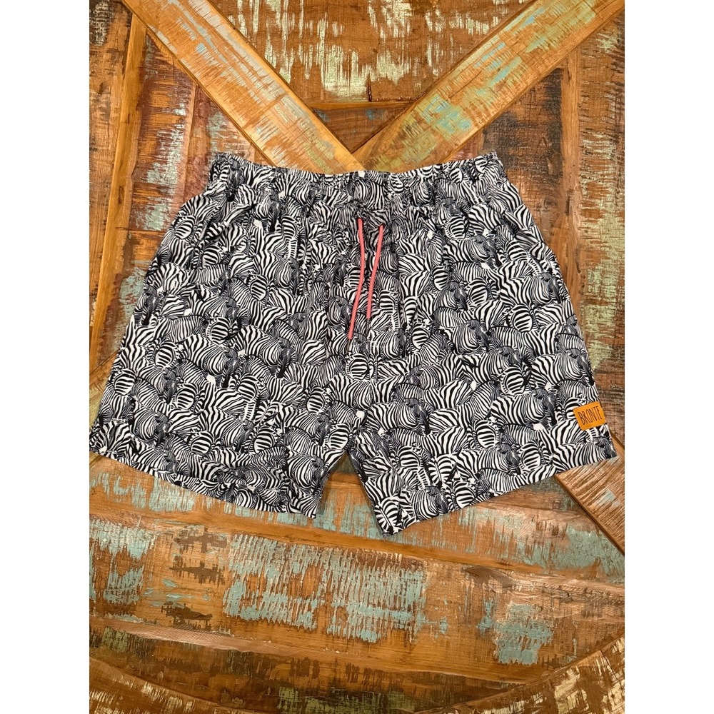 Mens Bronte Zebra Print Athletic Shorts Size XL